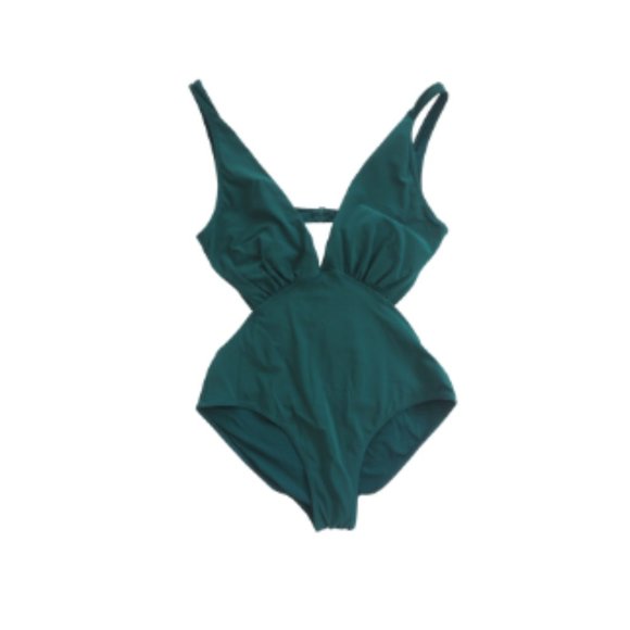 Zara Swim Zara Cut Out Bathing Suit Emerald Size M Poshmark